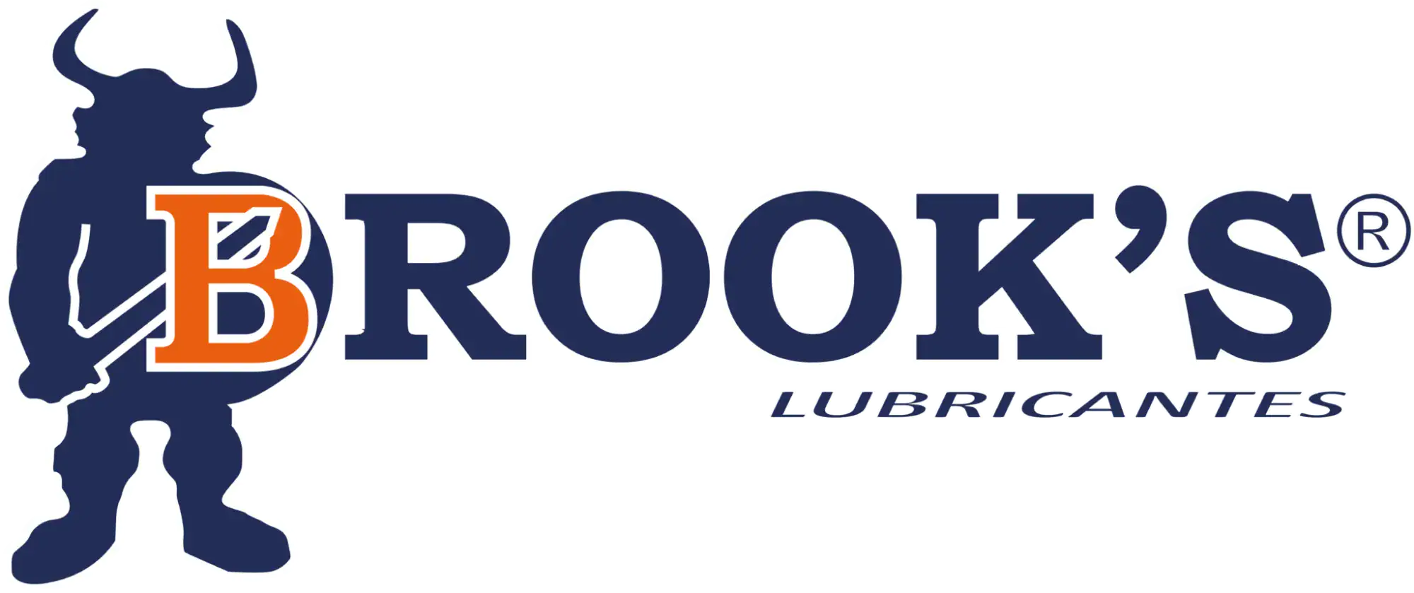 Logotipo de Brook's Lubricantes con figura de toro.