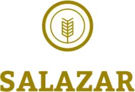 Logotipo dorado de Salazar con espiga