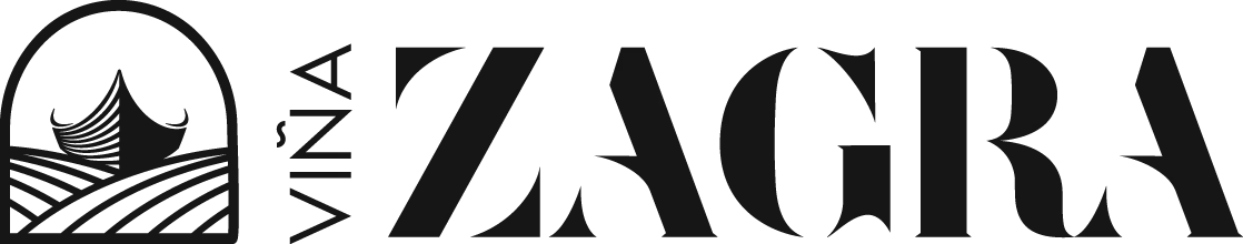 Logotipo de Viña Zagra con símbolo de viñedos