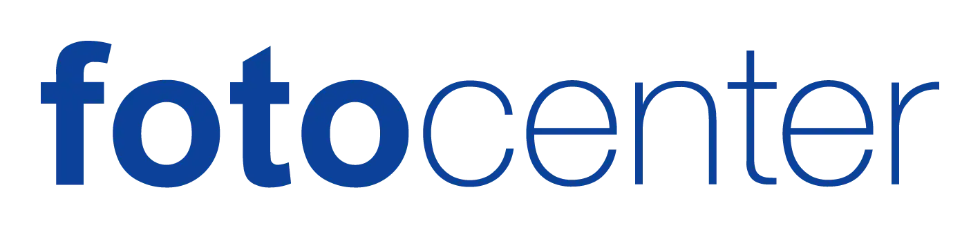Logotipo azul de Fotocenter